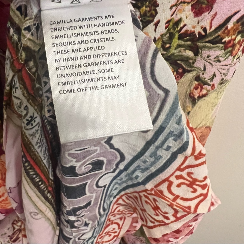 CAMILLA
Germain Crystal-Trimmed Mixed-Print Silk Maxi Dress - Picture 8 of 9
